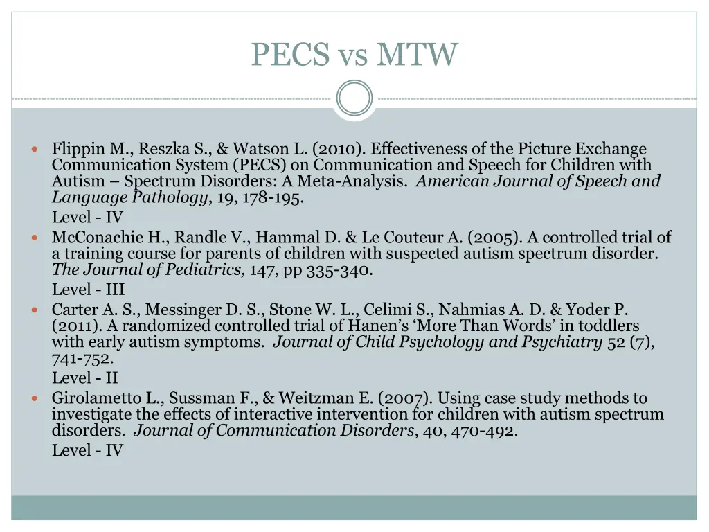 pecs vs mtw