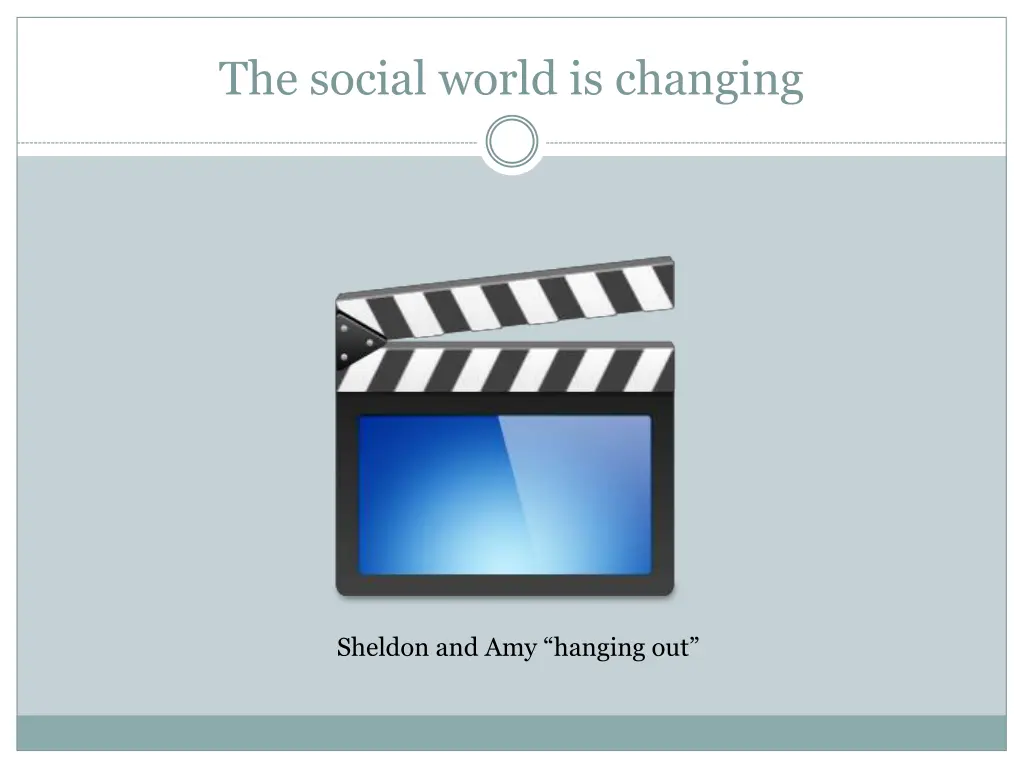 the social world is changing