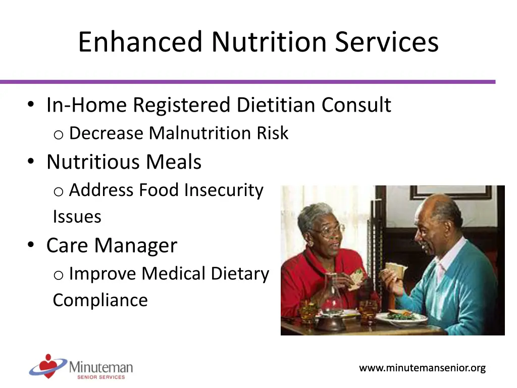 enhanced nutrition services