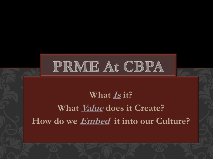 prme at cbpa