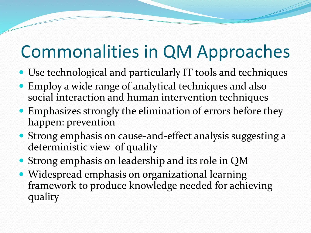 commonalities in qm approaches 1