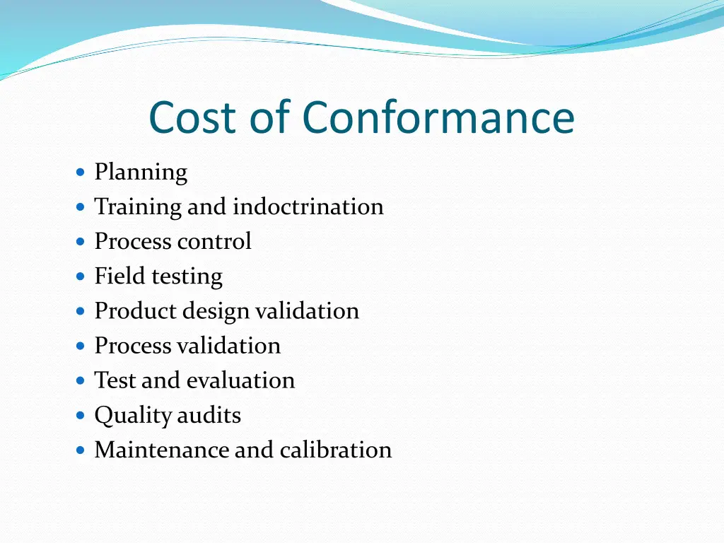 cost of conformance