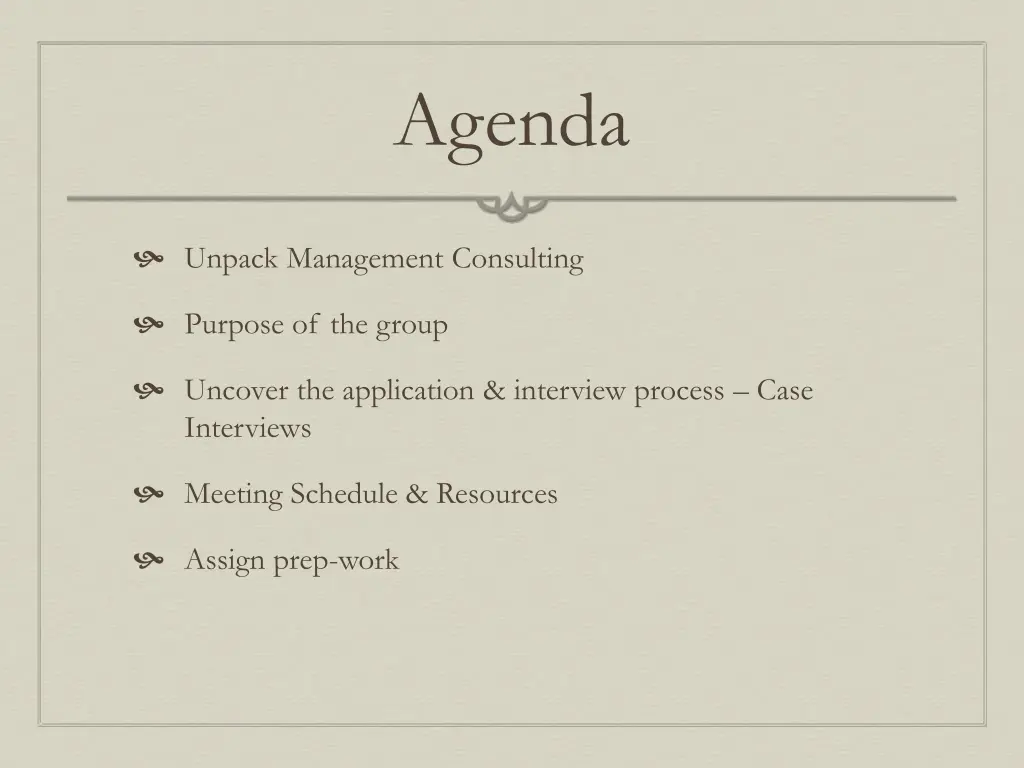 agenda