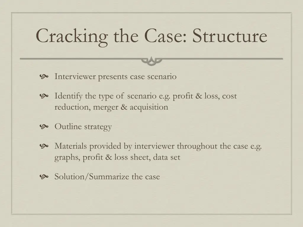 cracking the case structure