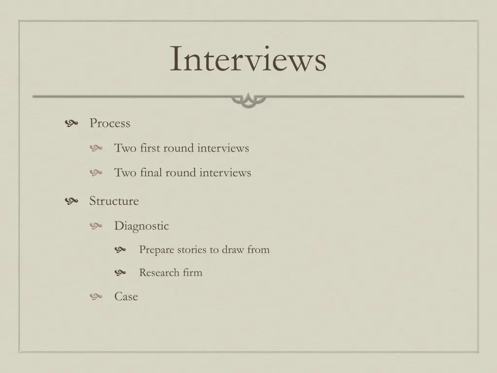 interviews