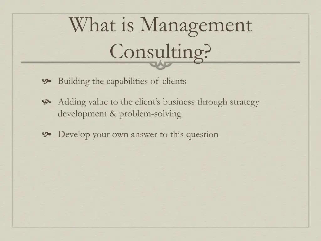 what is management consulting