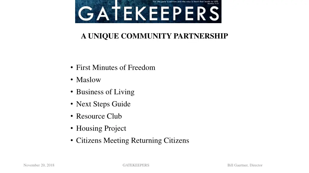 a unique community partnership