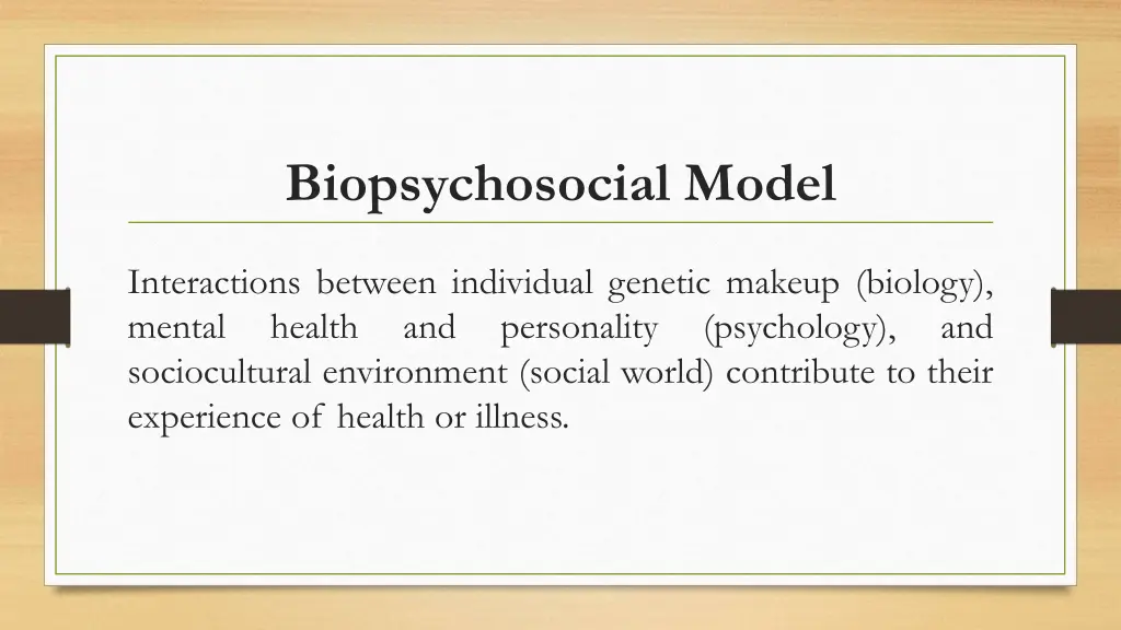 biopsychosocial model 1