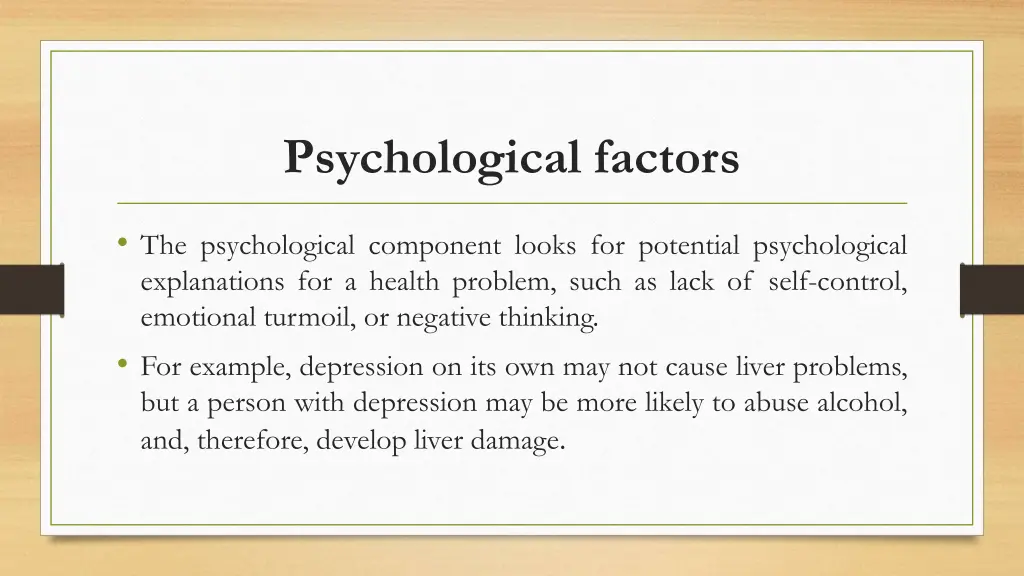 psychological factors