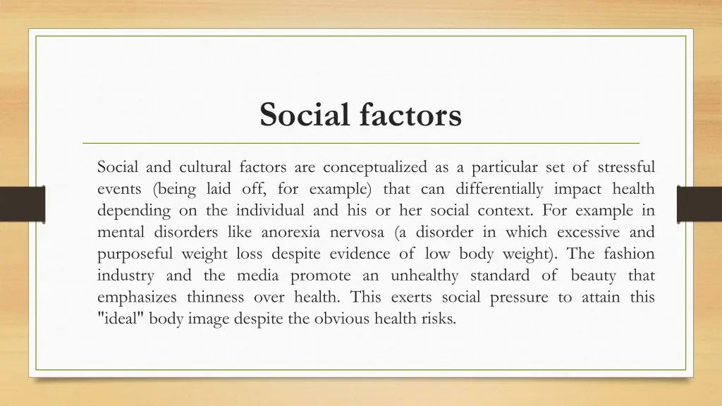 social factors