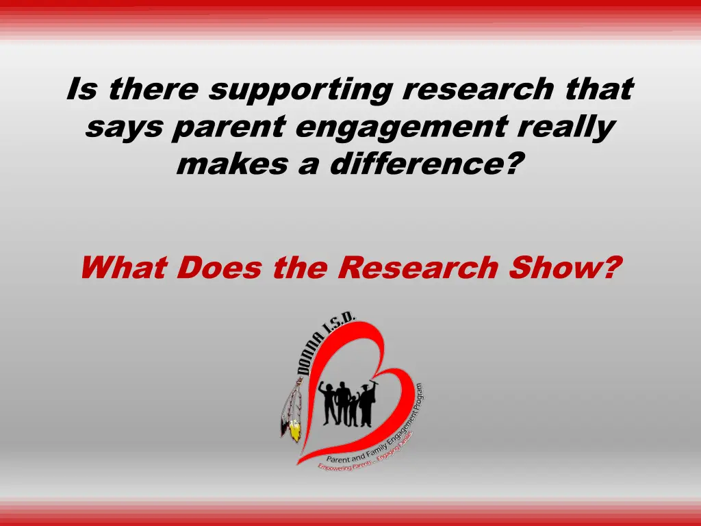 is there supporting research that says parent