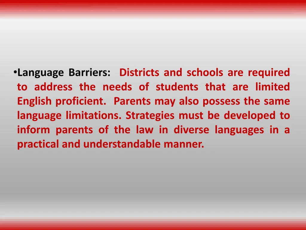 language barriers districts and schools