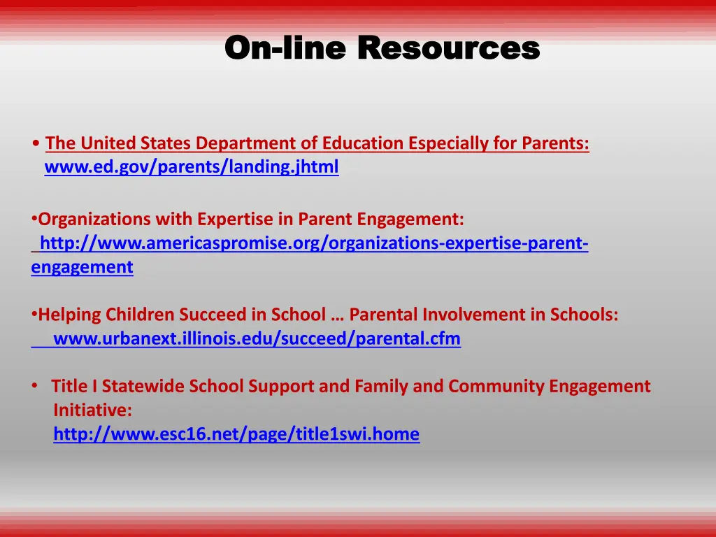 on on line resources line resources