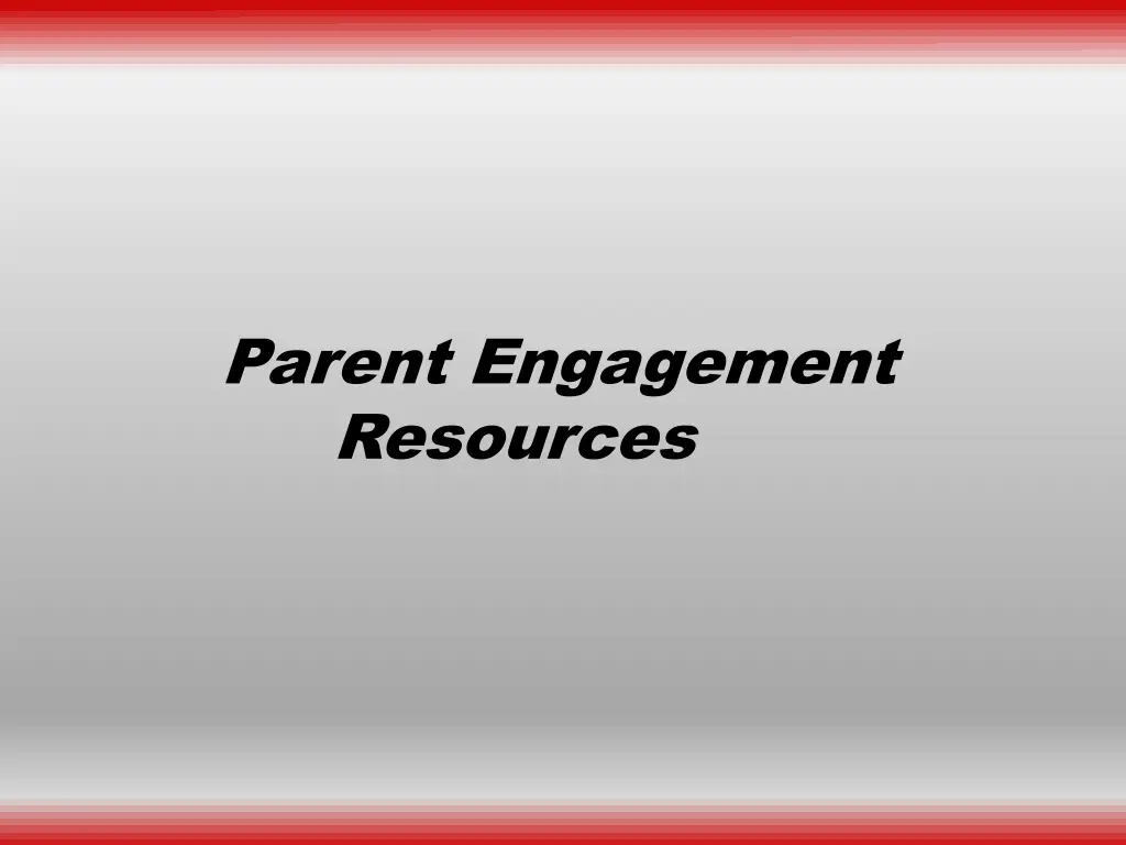 parent engagement resources