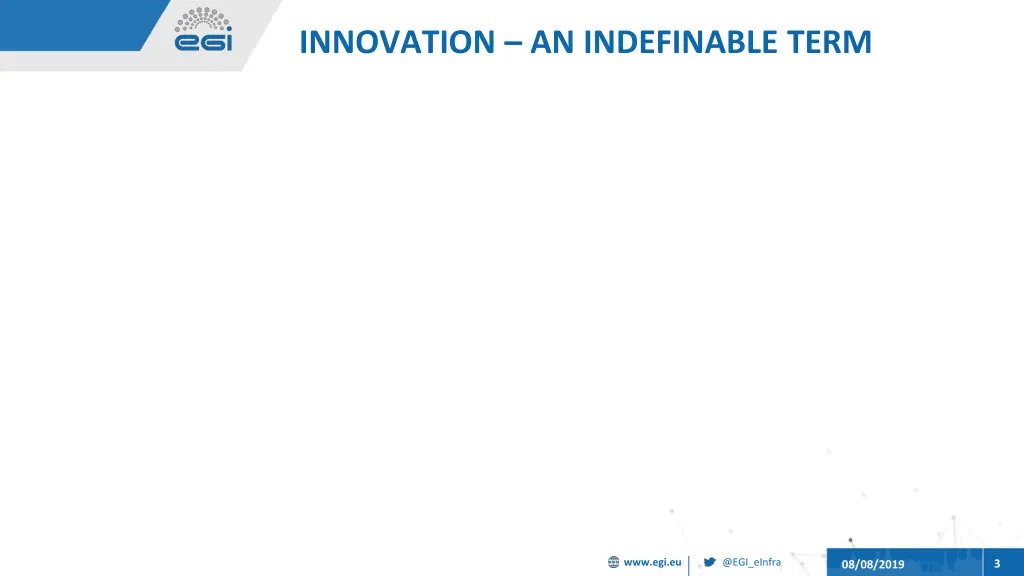 innovation an indefinable term