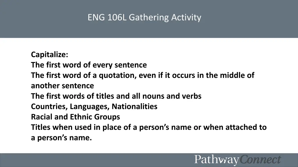 eng 106l gathering activity