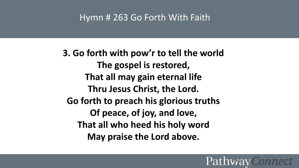 hymn 263 go forth with faith 2