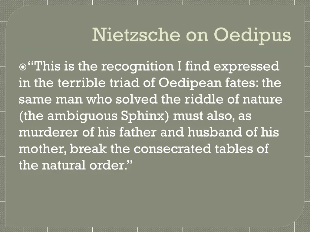 nietzsche on oedipus 2