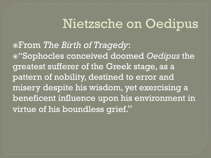 nietzsche on oedipus