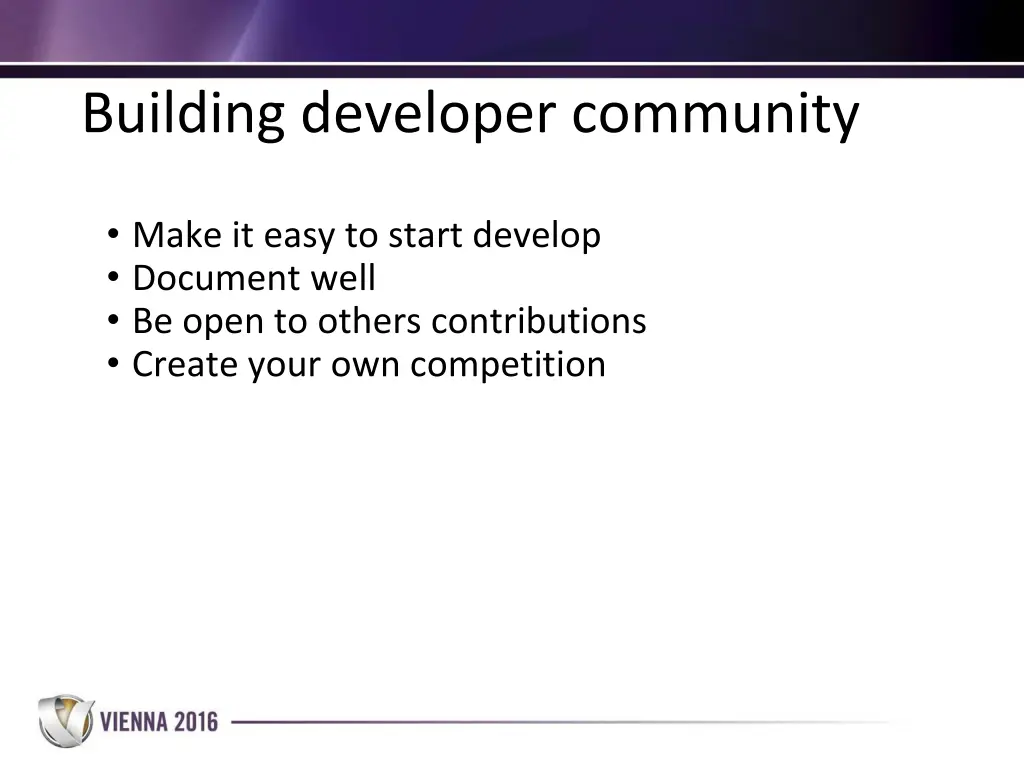 building developer community