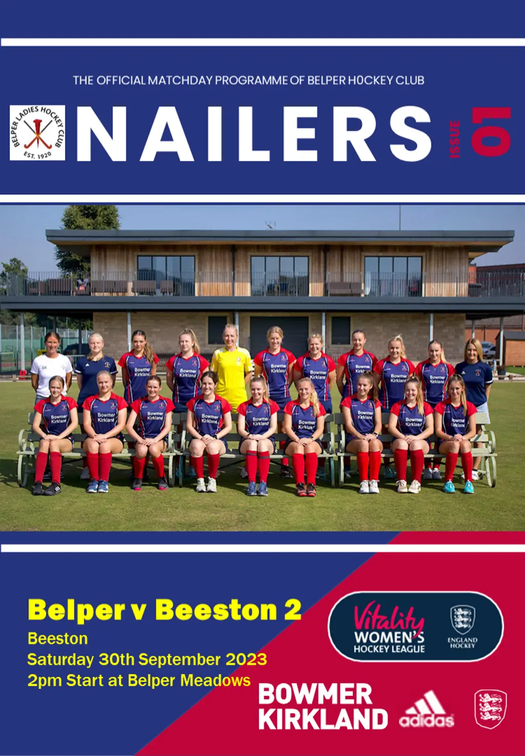 the official matchday programme of belper h0ckey