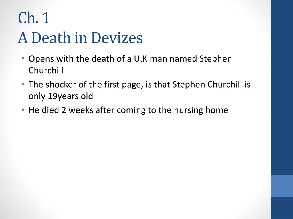 ch 1 a death in devizes