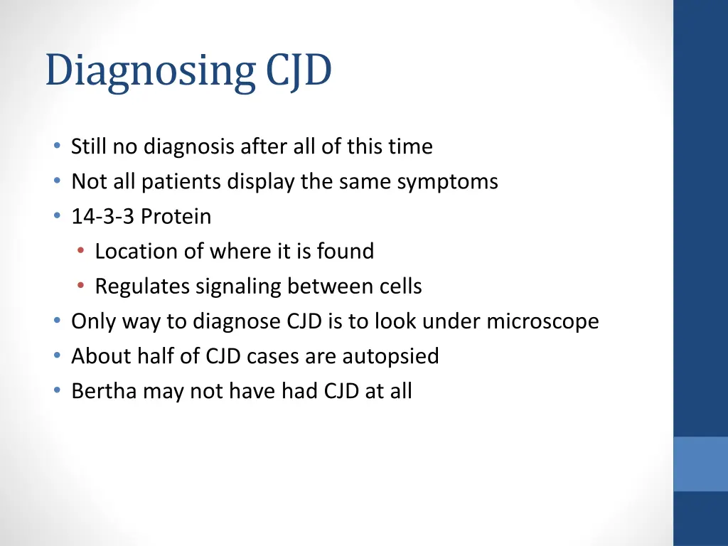 diagnosing cjd