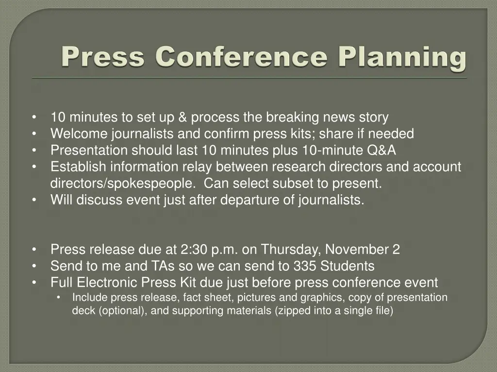 10 minutes to set up process the breaking news