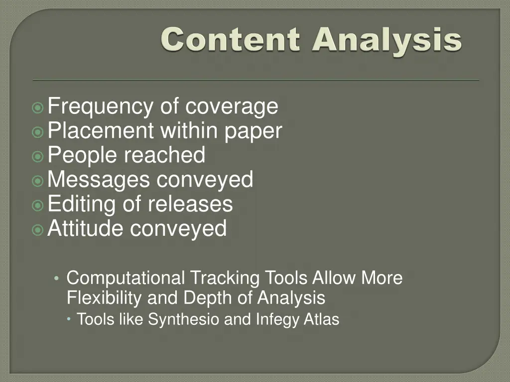 frequency of coverage placement within paper