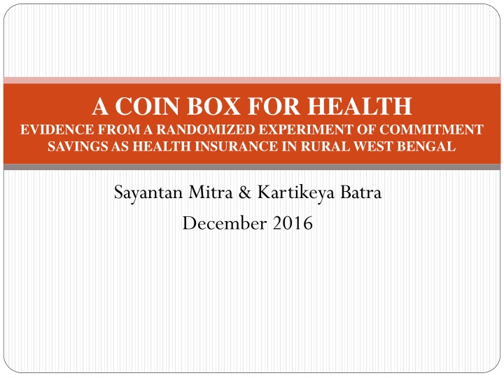 a coin box for health evidence from a randomized