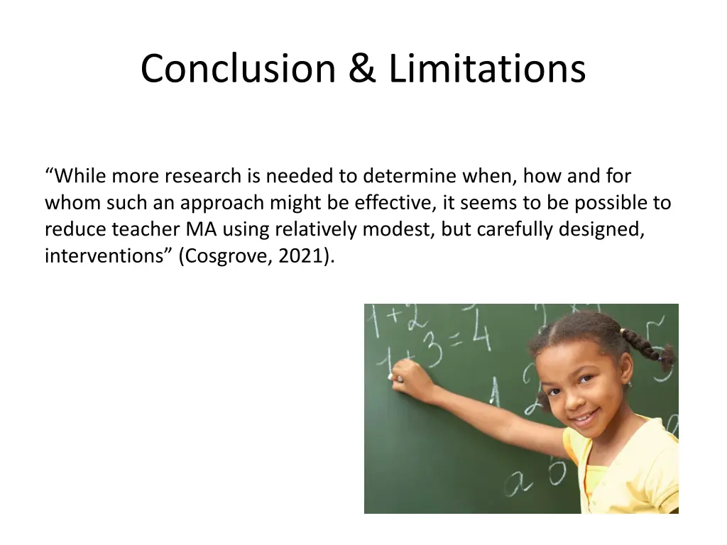 conclusion limitations