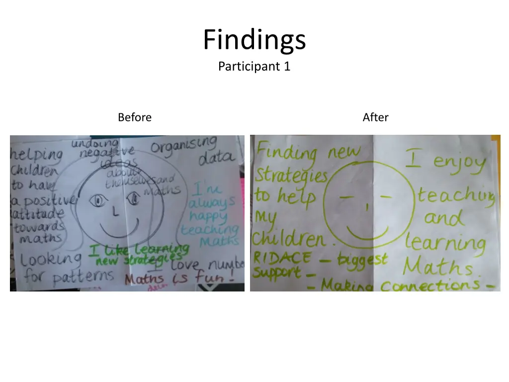 findings participant 1