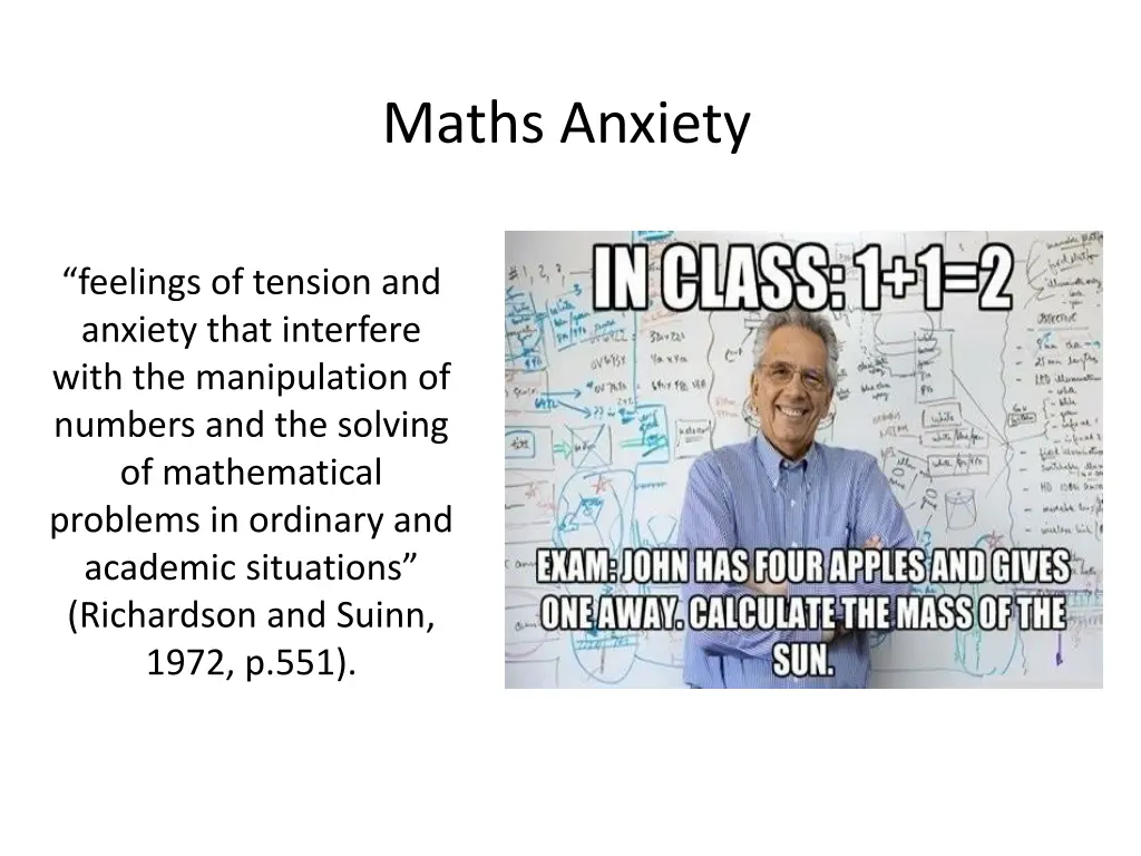 maths anxiety