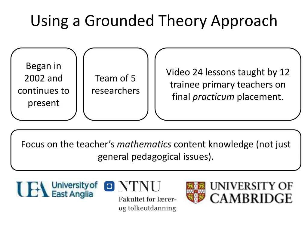 using a grounded theory approach