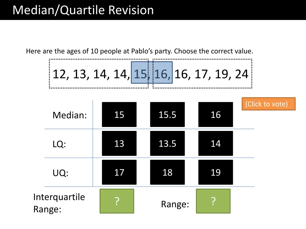 median quartile revision