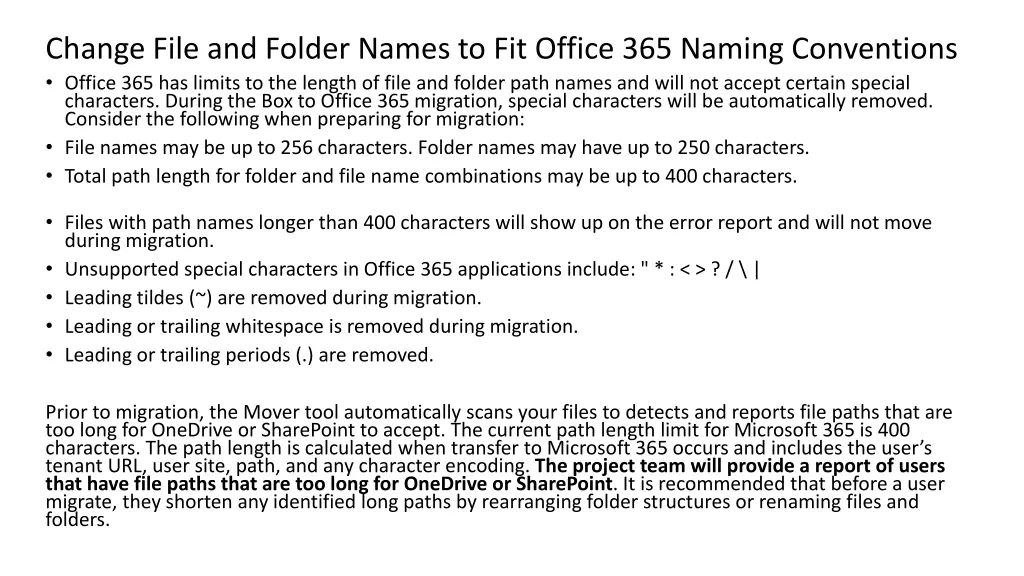 change file and folder names to fit office