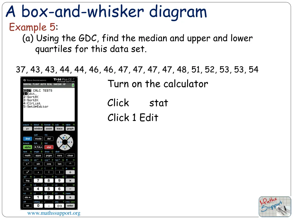 a box and whisker diagram example 5 1