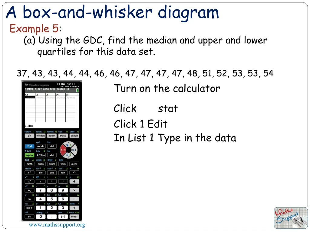 a box and whisker diagram example 5 2