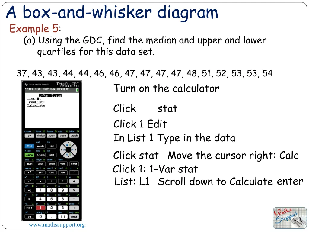 a box and whisker diagram example 5 3