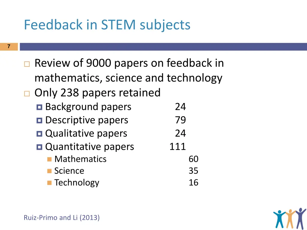 feedback in stem subjects