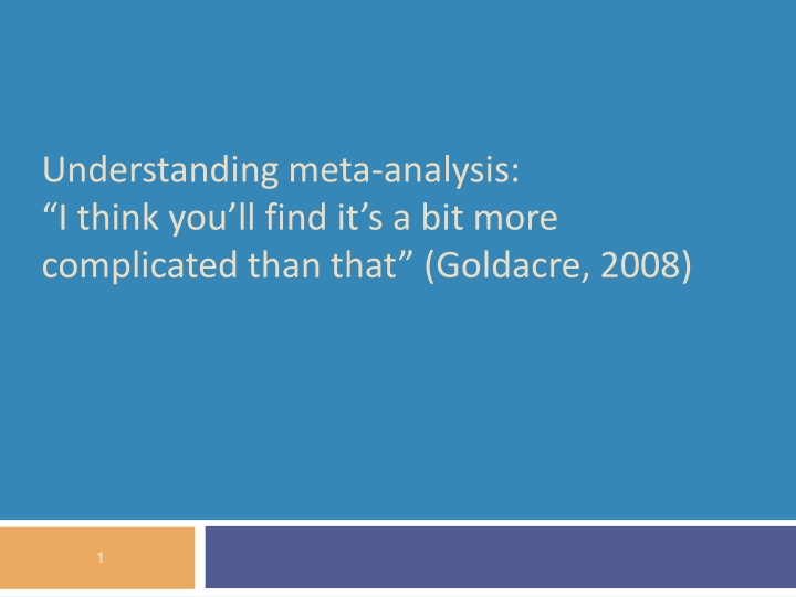 understanding meta analysis i think you ll find