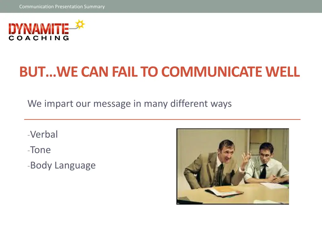 communication presentation summary 3