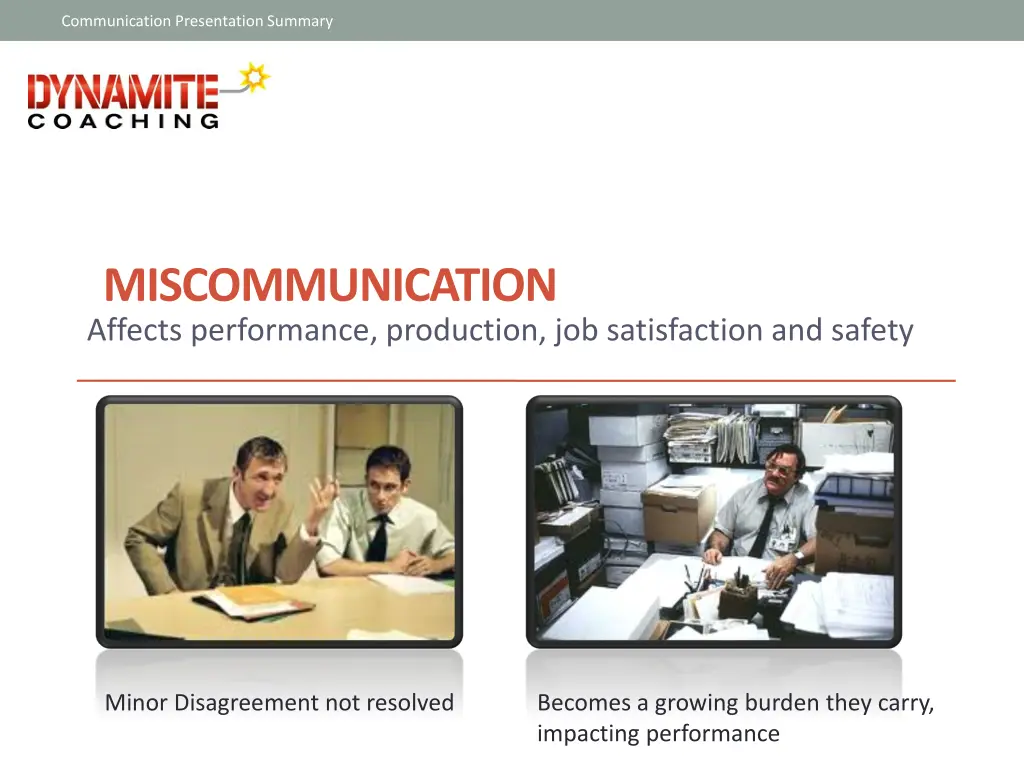 communication presentation summary 6