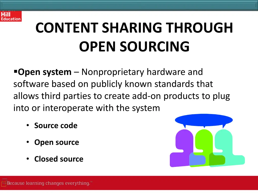 content sharing through open sourcing