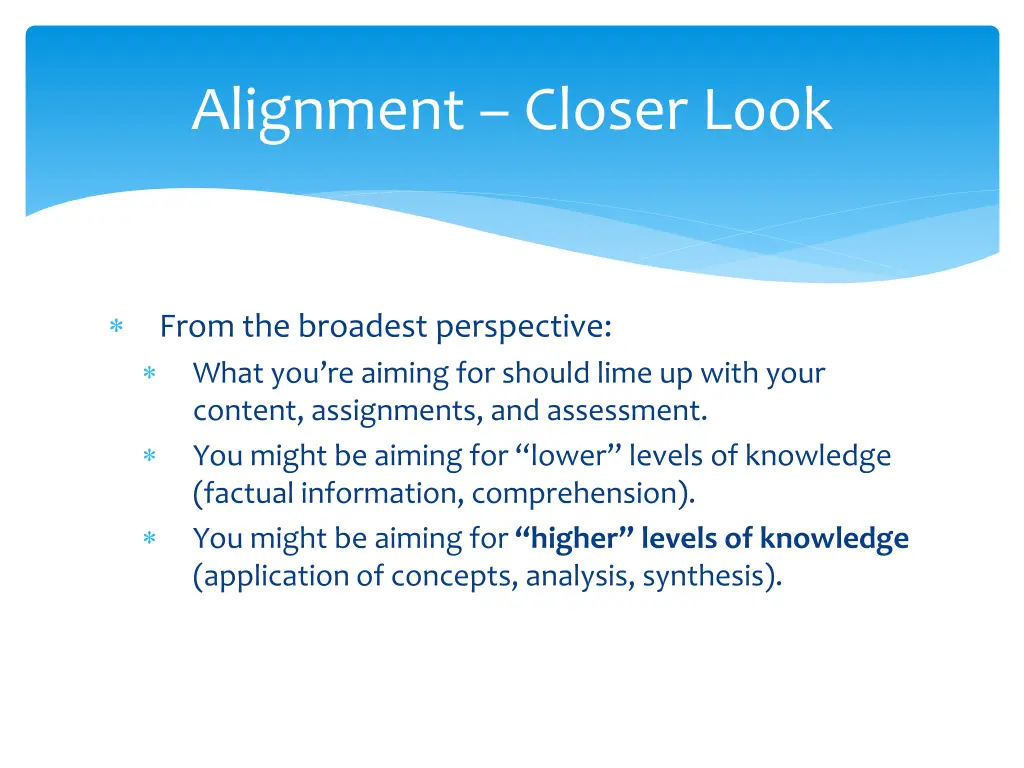 alignment closer look 1