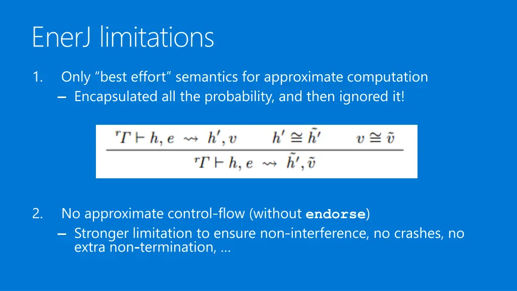 enerj limitations