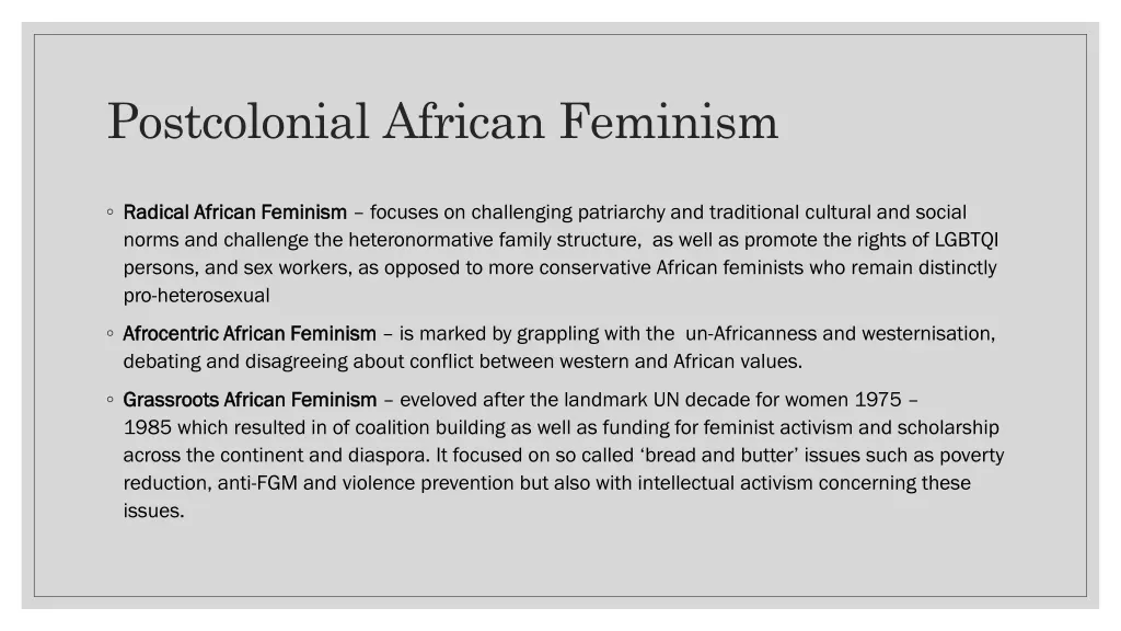 postcolonial african feminism