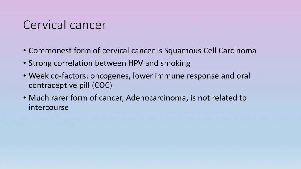 cervical cancer