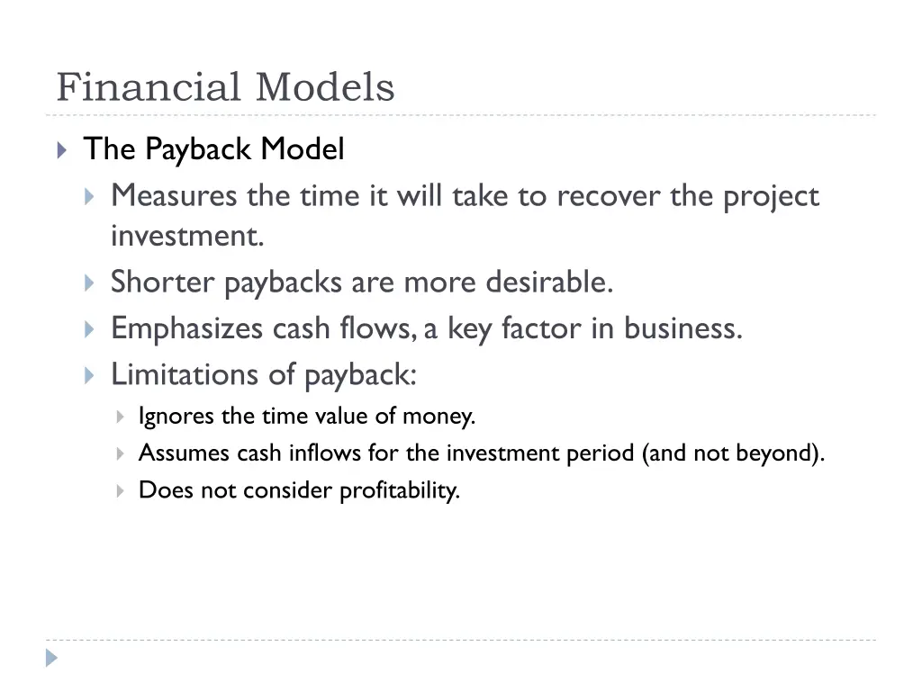 financial models