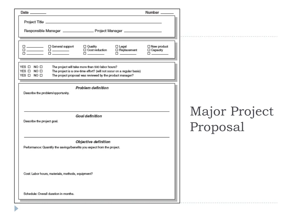 major project proposal